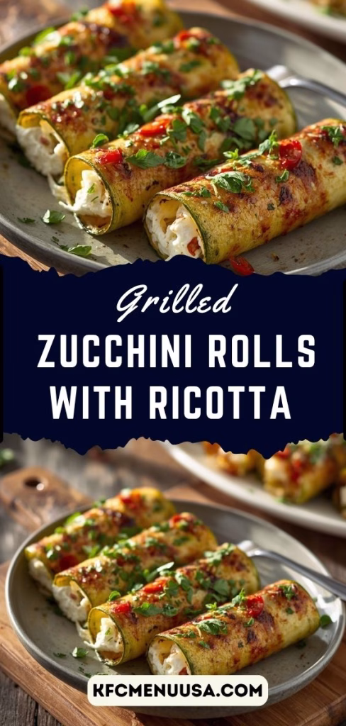 Grilled Zucchini Rolls with Ricotta Recipe