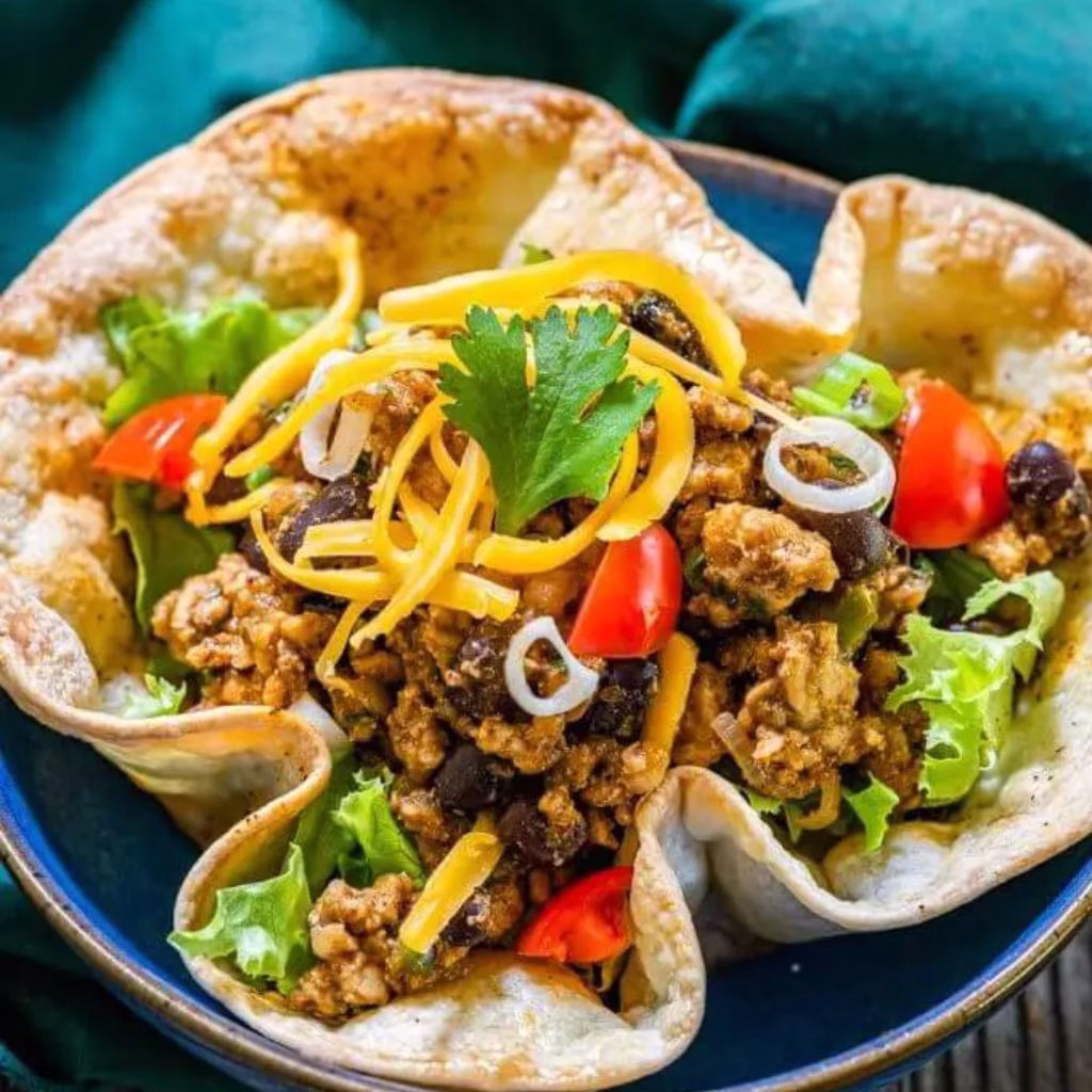 Ground Chicken Taco Salad