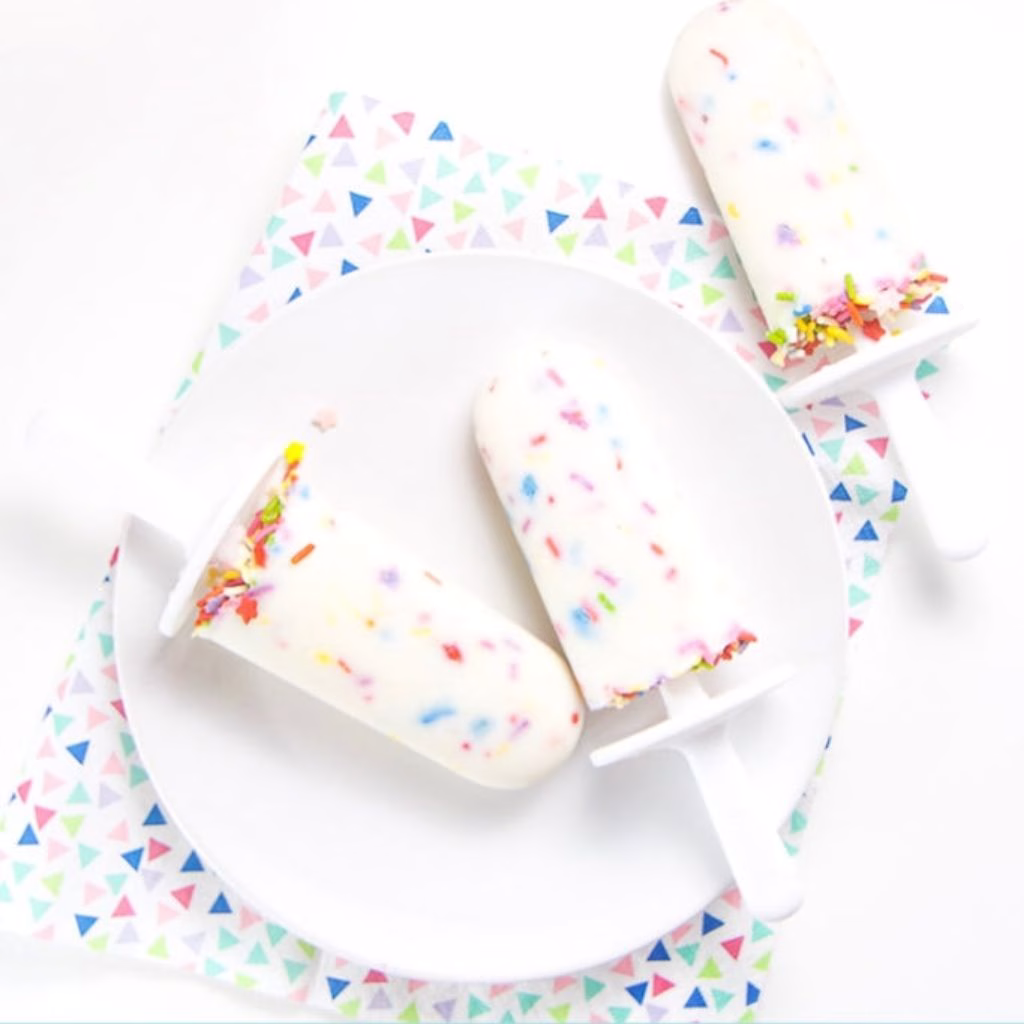 Healthy Funfetti Popsicles for Kids + Toddler