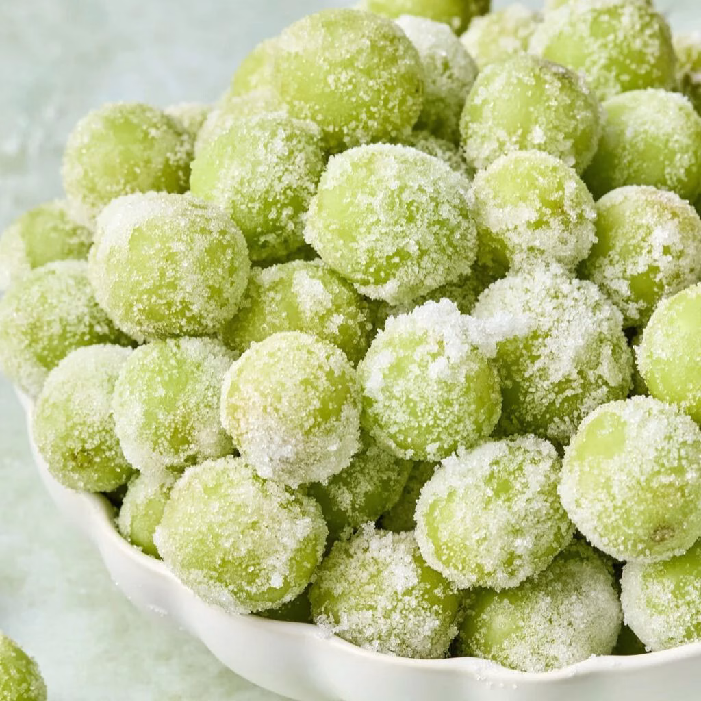 Healthy Sour Candy Frozen Grapes