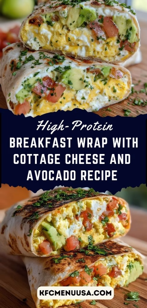 High-Protein Breakfast Wrap with Cottage Cheese and Avocado Recipe