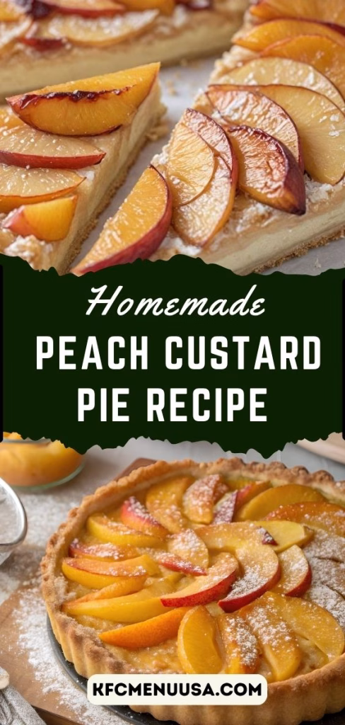 Homemade Peach Custard Pie Recipe