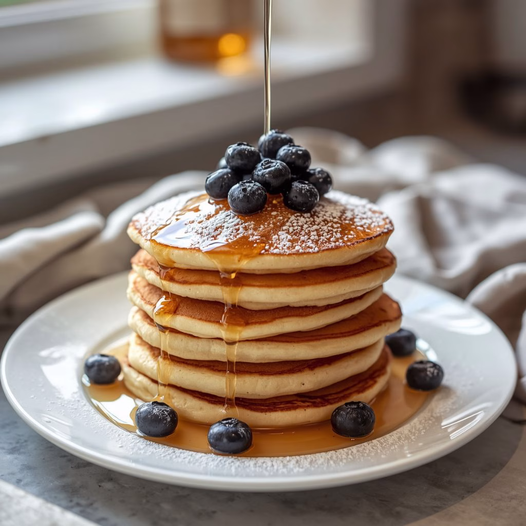 Homemade Buttermilk Fluffy Pancakes Recipe