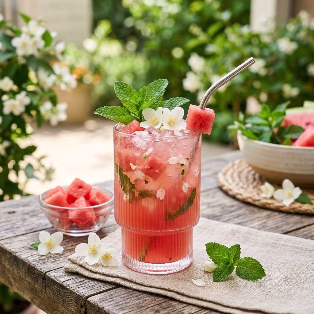 Jasmine Tea Infused Watermelon Cooler