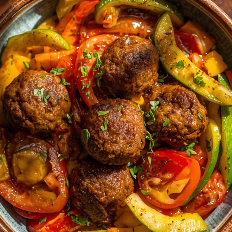 Juicy Meatball & Veggie Bowl Recipe