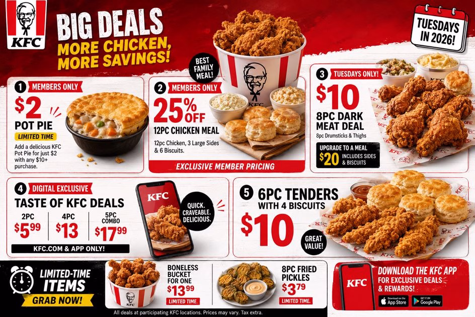 KFC Latest Deals & Offers 2026
