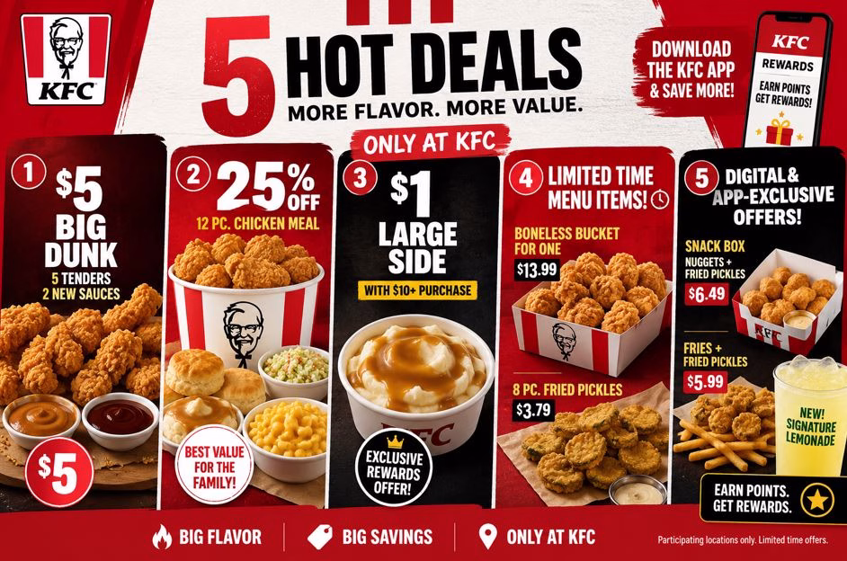 KFC Latest Deals & Offers 2026