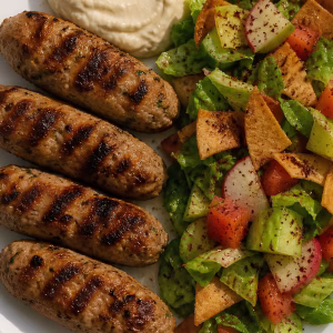 Lebanese Grilled Chicken Kafta with Fattoush & Tahini Recipe