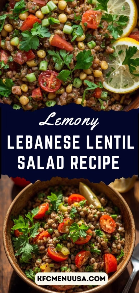 Lemony Lebanese Lentil Salad Recipe