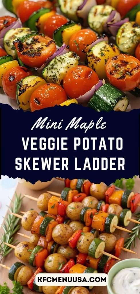 Mini Maple Veggie Potato Skewer Ladder Recipe