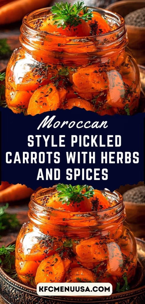 Moroccan Style Pickled Carrots with Herbs and Spices Recipe