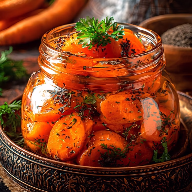 Moroccan Style Pickled Carrots with Herbs and Spices Recipe