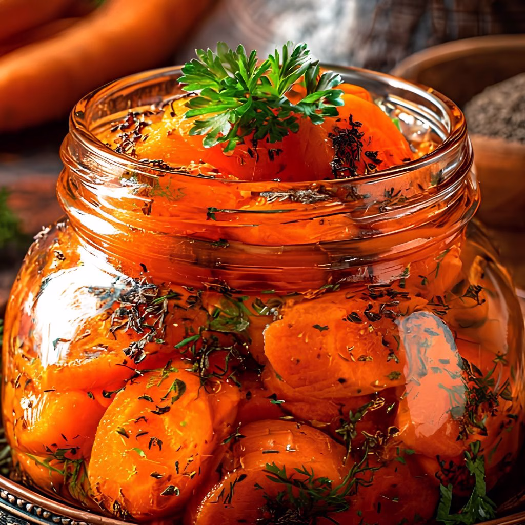 Moroccan Style Pickled Carrots with Herbs and Spices Recipe