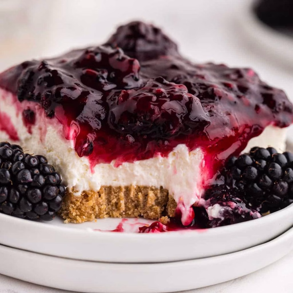 No-Bake Blackberry Cheesecake
