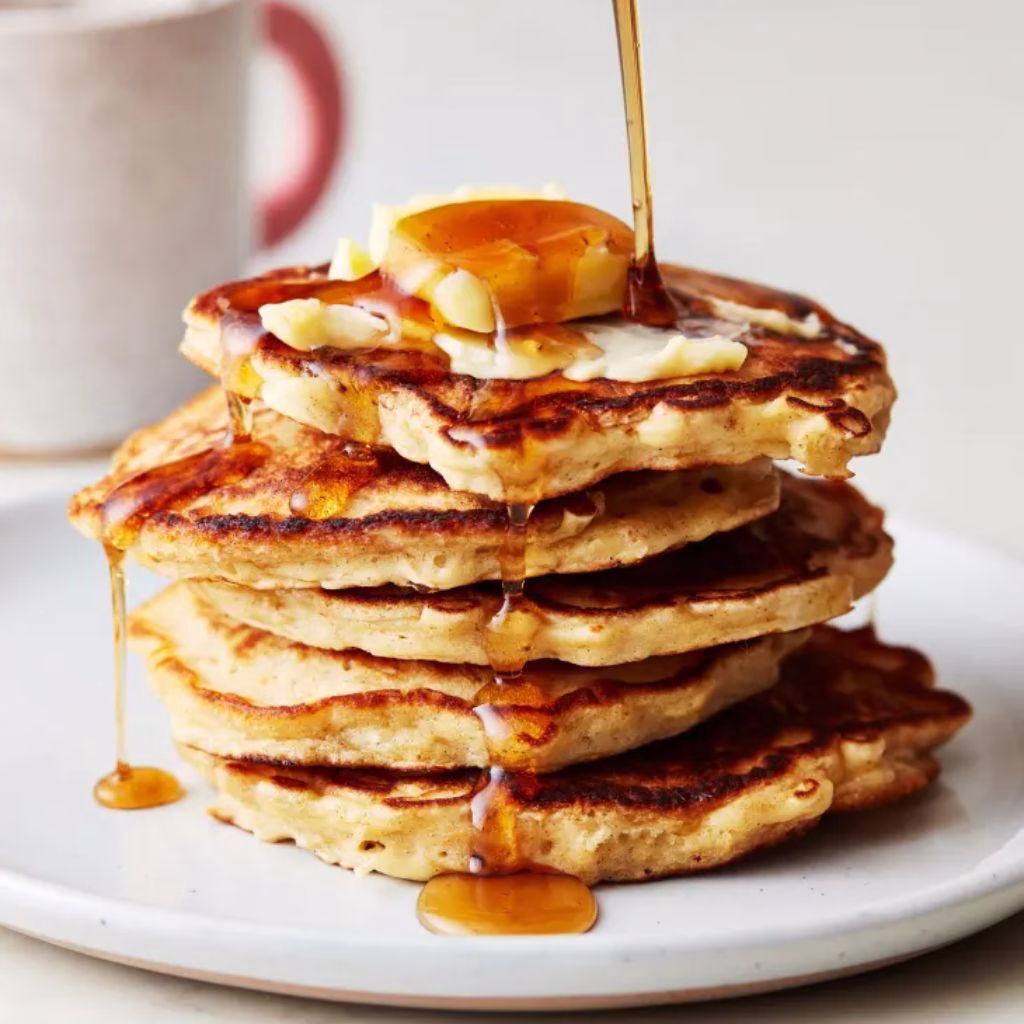 Oatmeal Pancakes with Honey