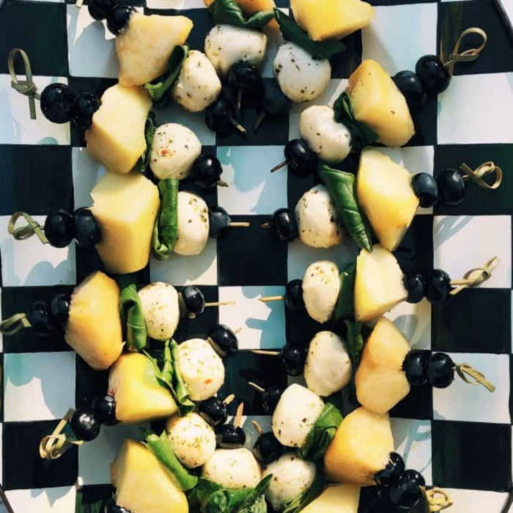 Peach and Blueberry Skewers