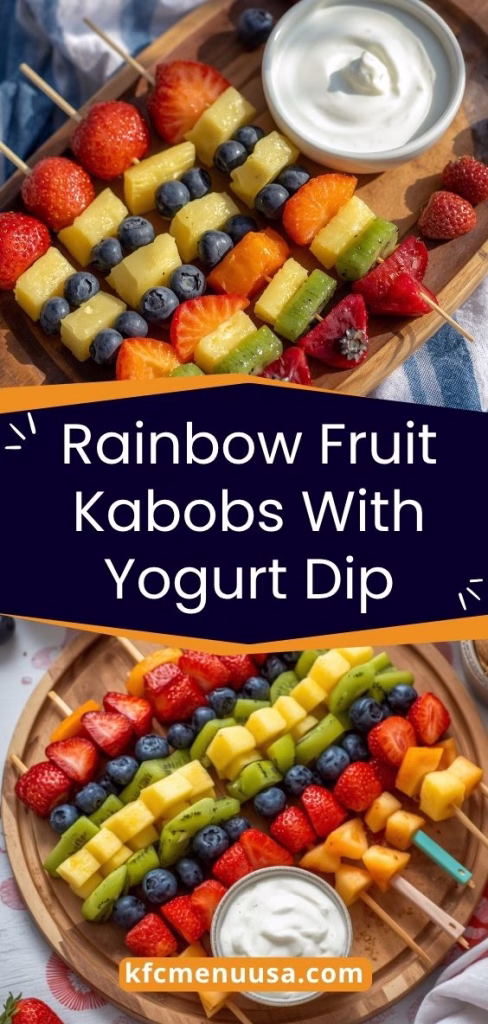 Rainbow Fruit Kabobs with Yogurt Dip Recipe