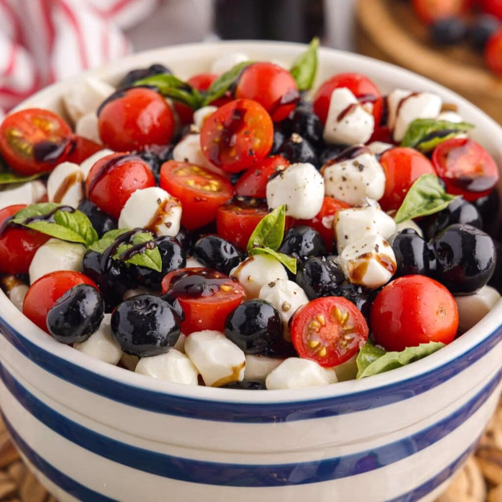 Red, White & Blue Caprese Salad