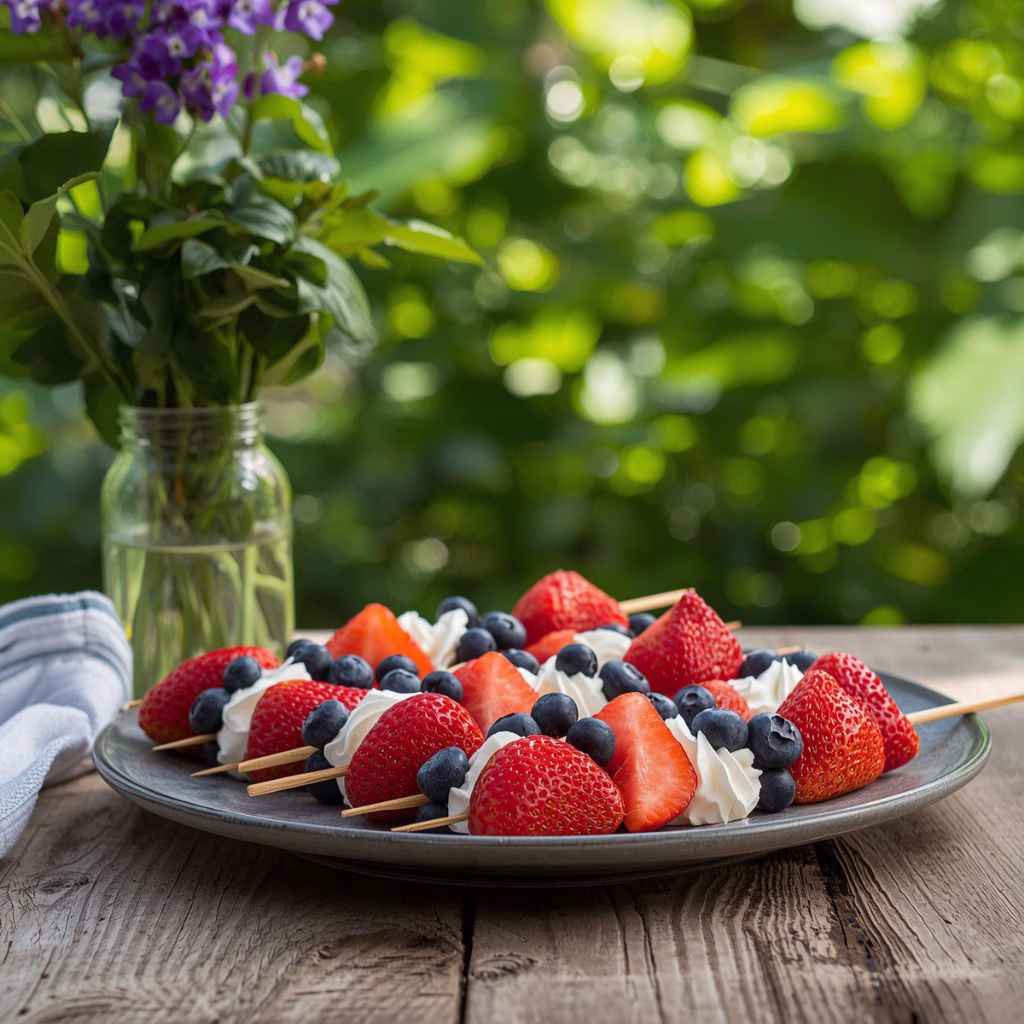 Red White Blue Fruit Kabobs Recipe