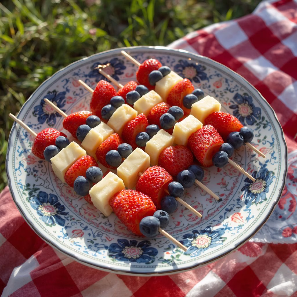 Red White Blue Fruit Kabobs Recipe
