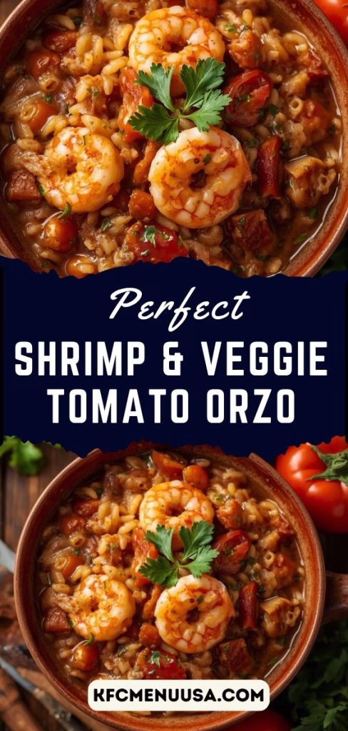 Shrimp & Veggie Tomato Orzo Recipe