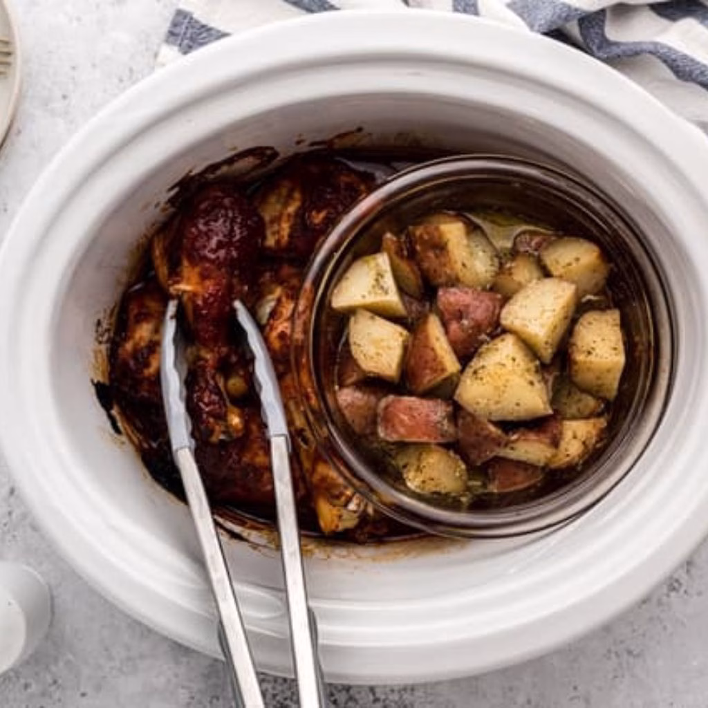 Slow Cooker BBQ Chicken and Ranch Potatoes