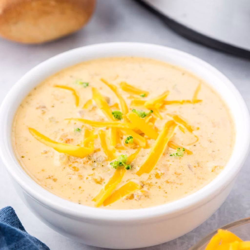 Slow Cooker Broccoli and Cheese Soup