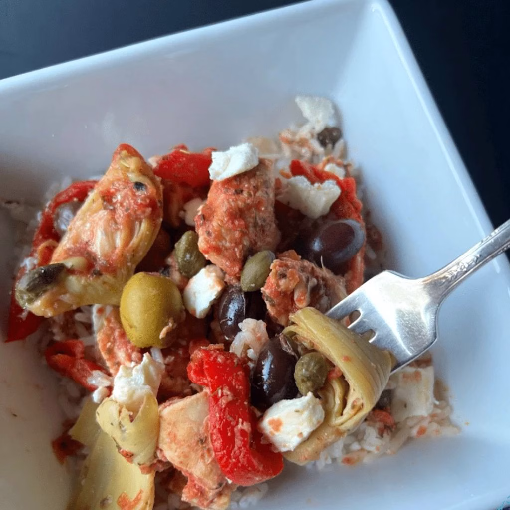 Slow Cooker Mediterranean Chicken With Artichokes