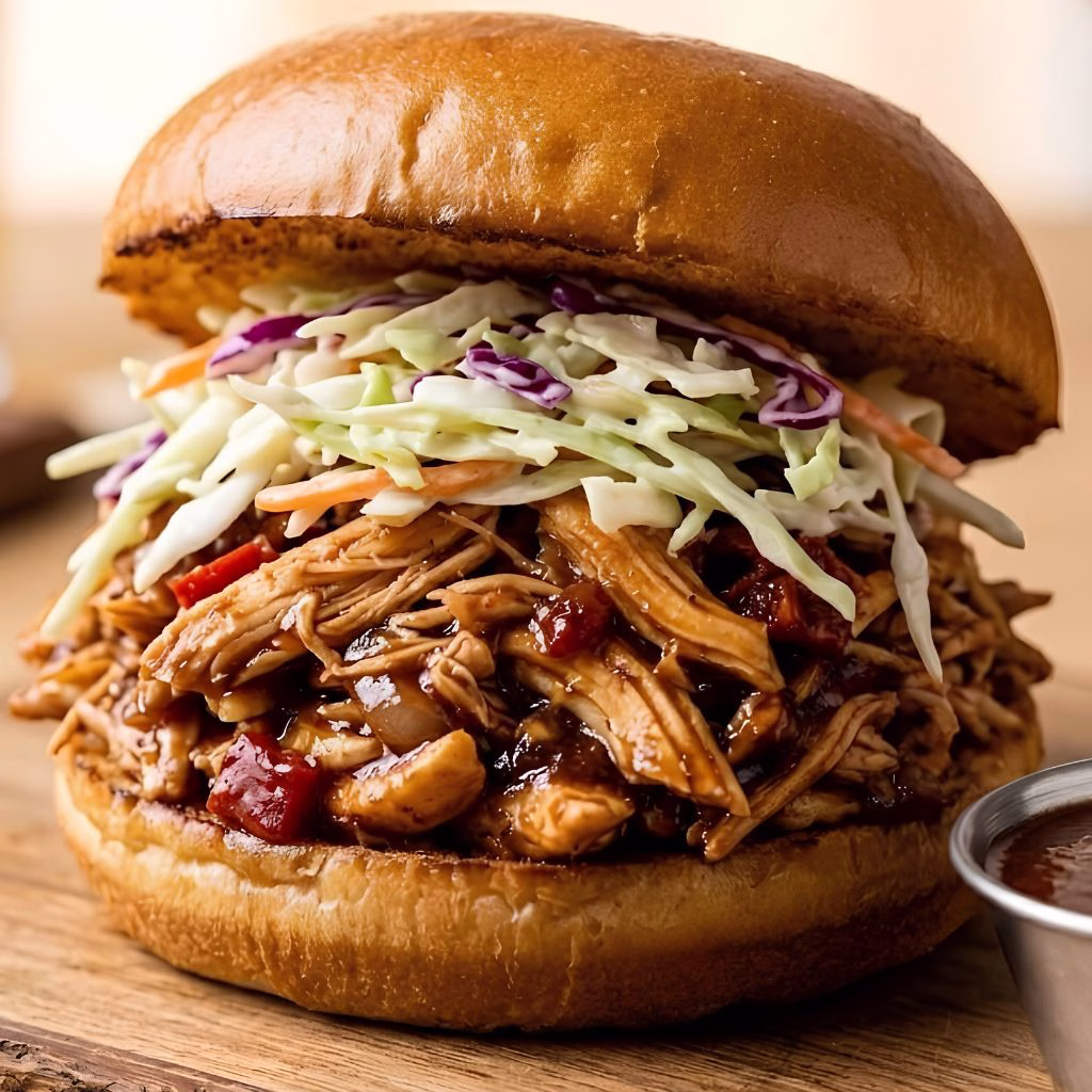 Slow Cooker BBQ Pulled Chicken Sandwiches Recipe
