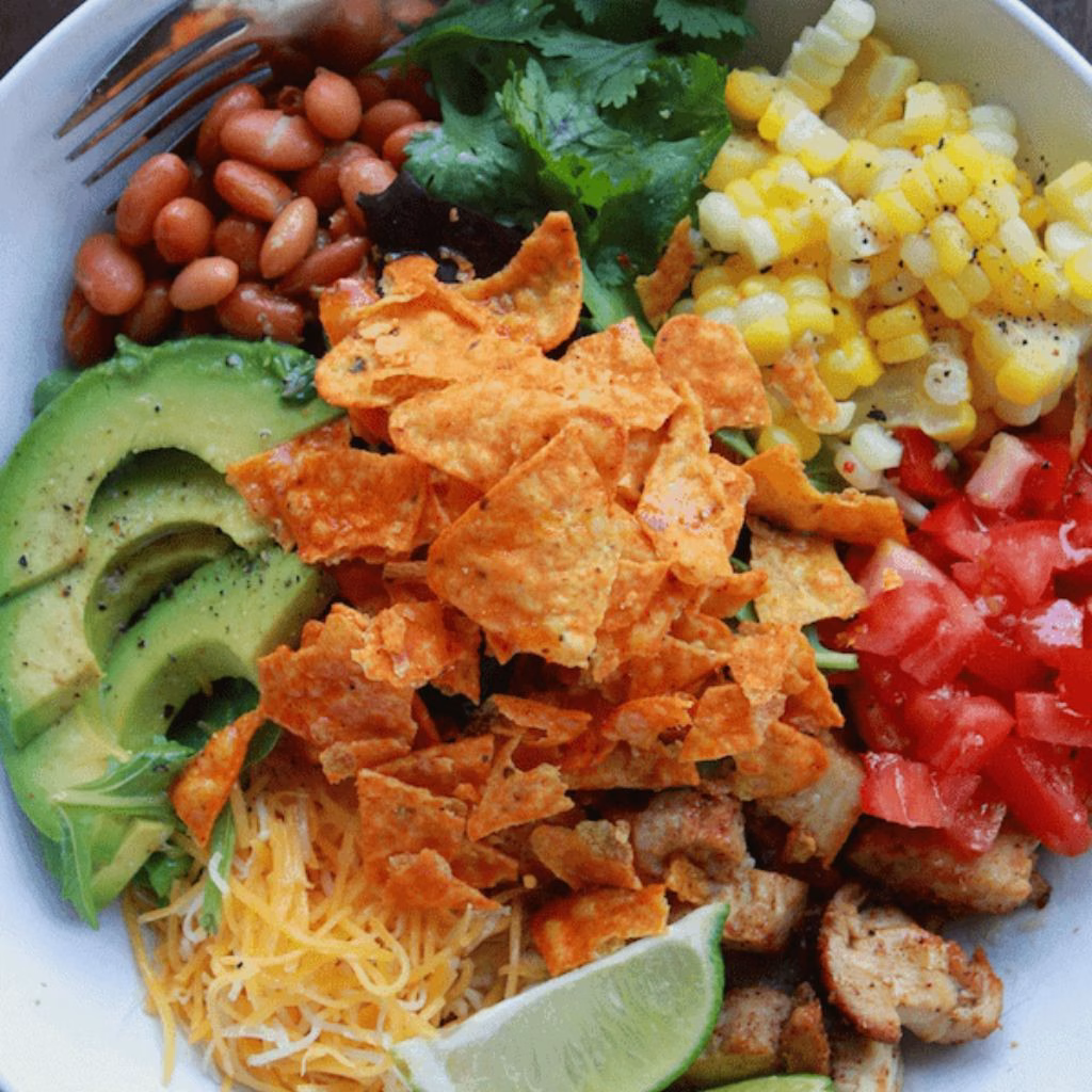 Southwest Chicken Dorito Taco Salad