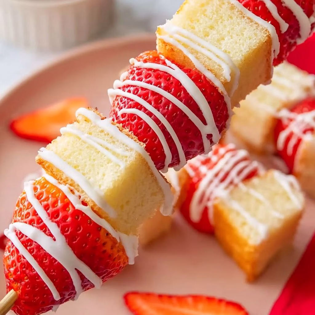 Strawberry Shortcake Dessert Skewers Recipe
