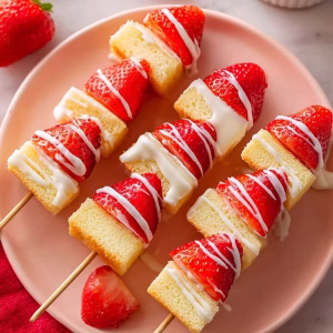 Strawberry Shortcake Dessert Skewers Recipe