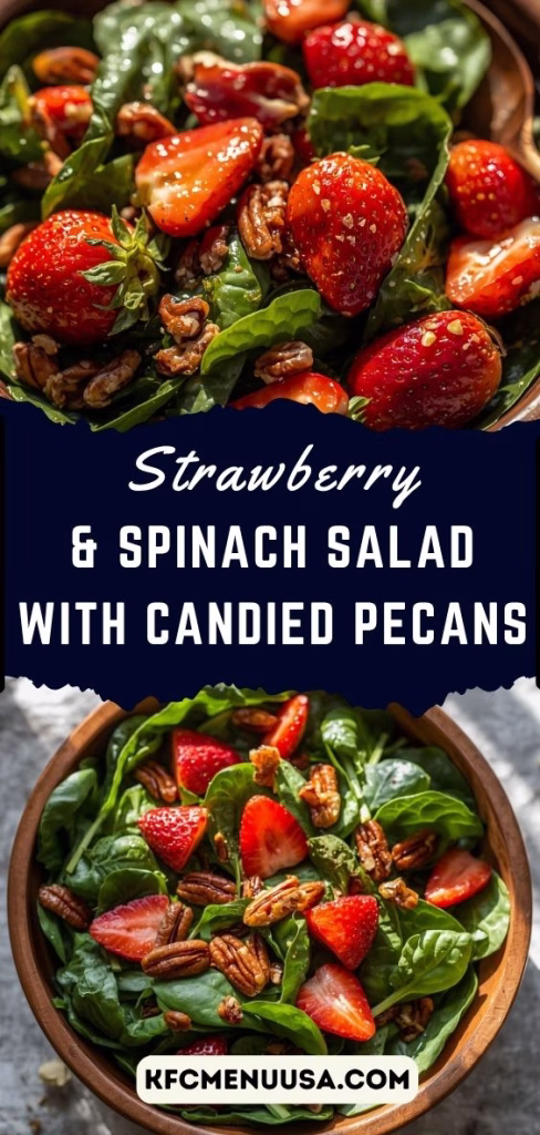 Strawberry and Spinach Salad with Candied Pecans Recipe