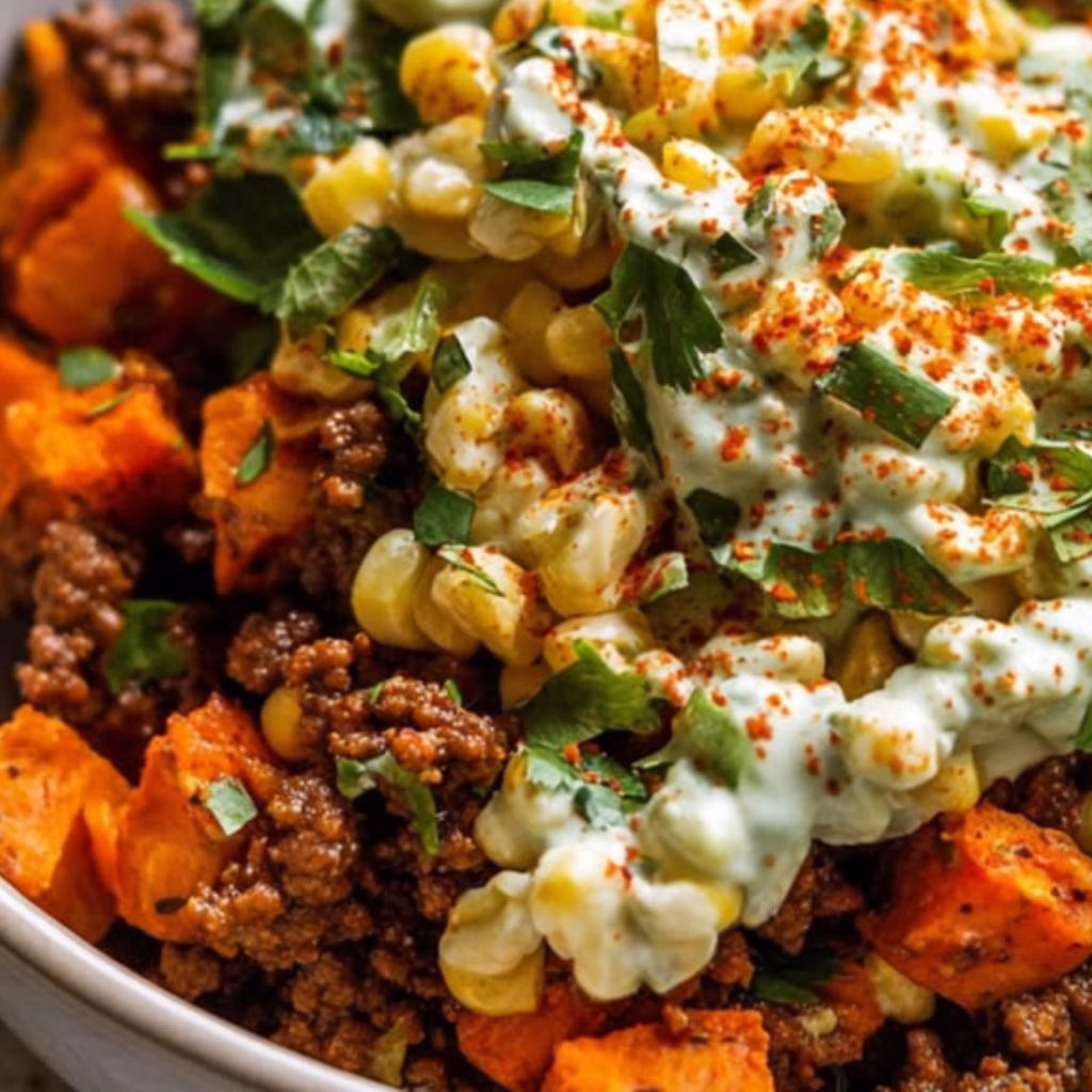 Summer Fiesta Street Corn & Beef Bowls Recipe