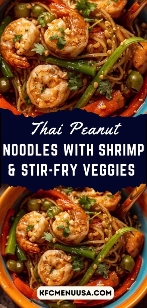 Thai Peanut Noodles with Shrimp and Stir-Fry Veggies Recipe