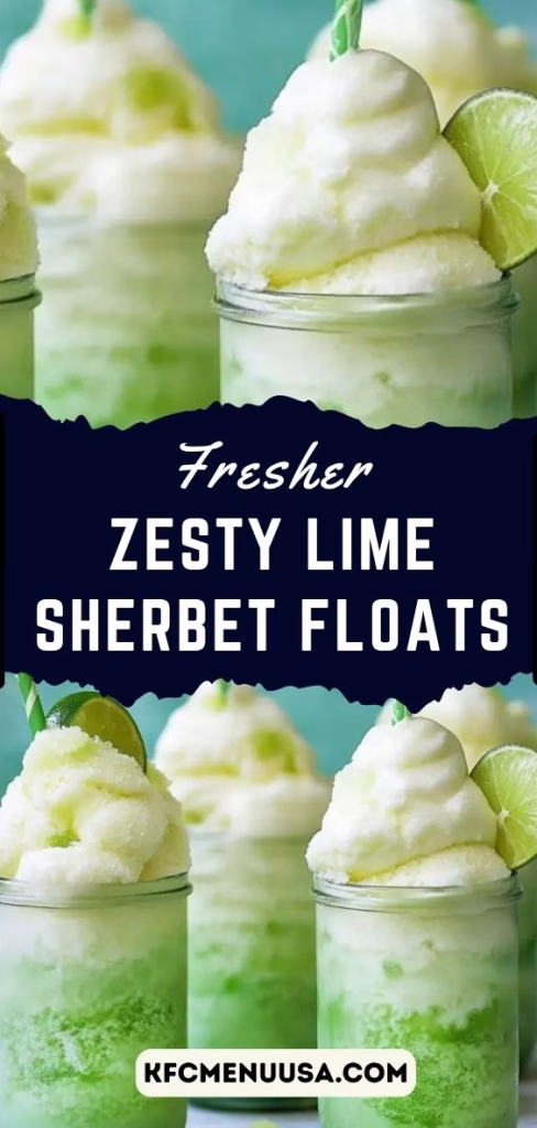 Zesty Lime Sherbet Floats Recipe