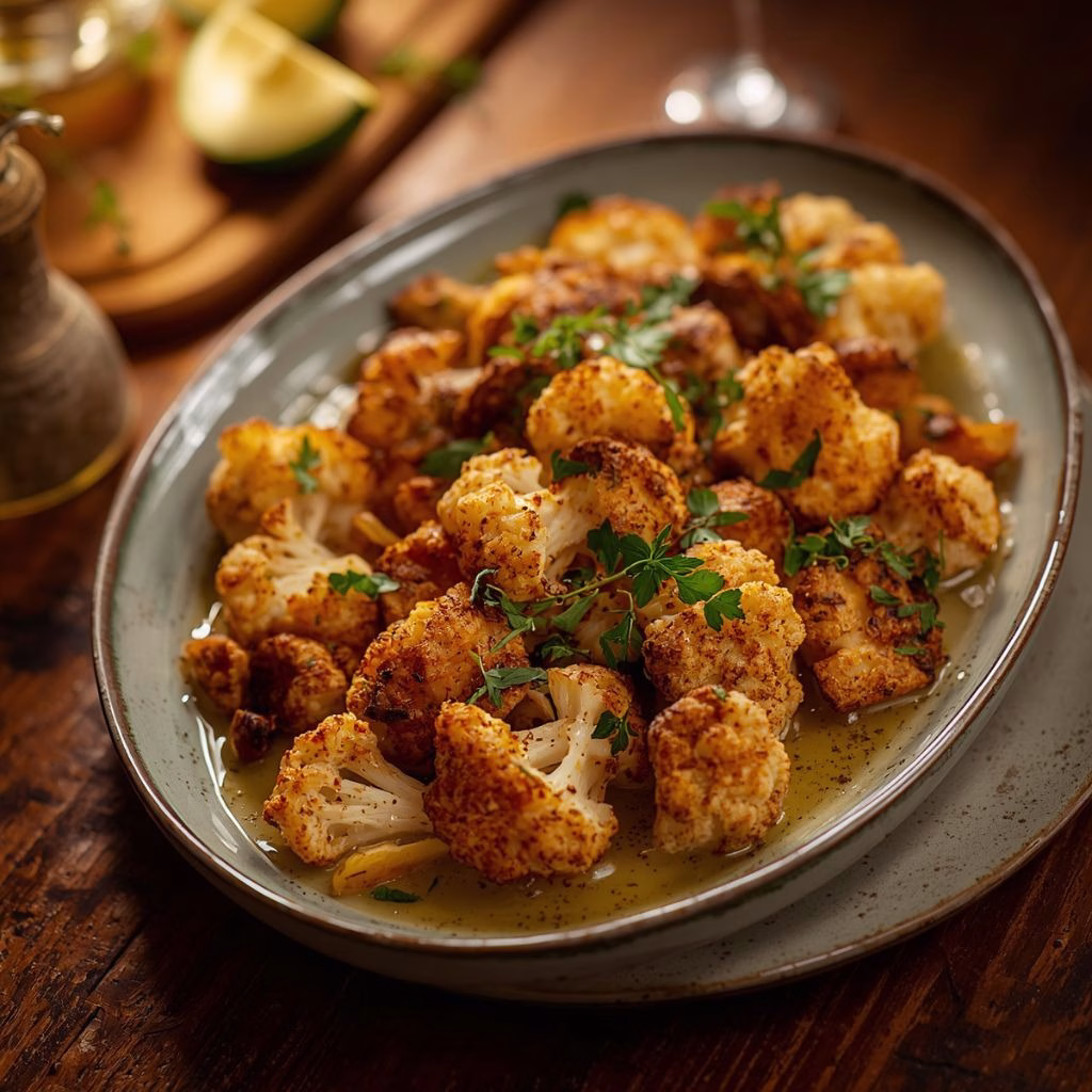 Honey Roasted Cauliflower with Halloumi Crunch Recipe