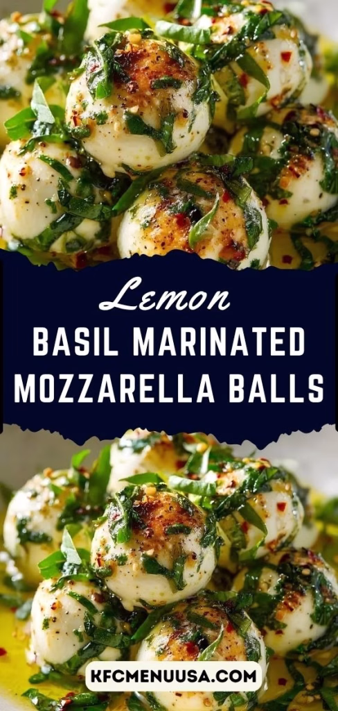Lemon Basil Marinated Mozzarella Balls Recipe