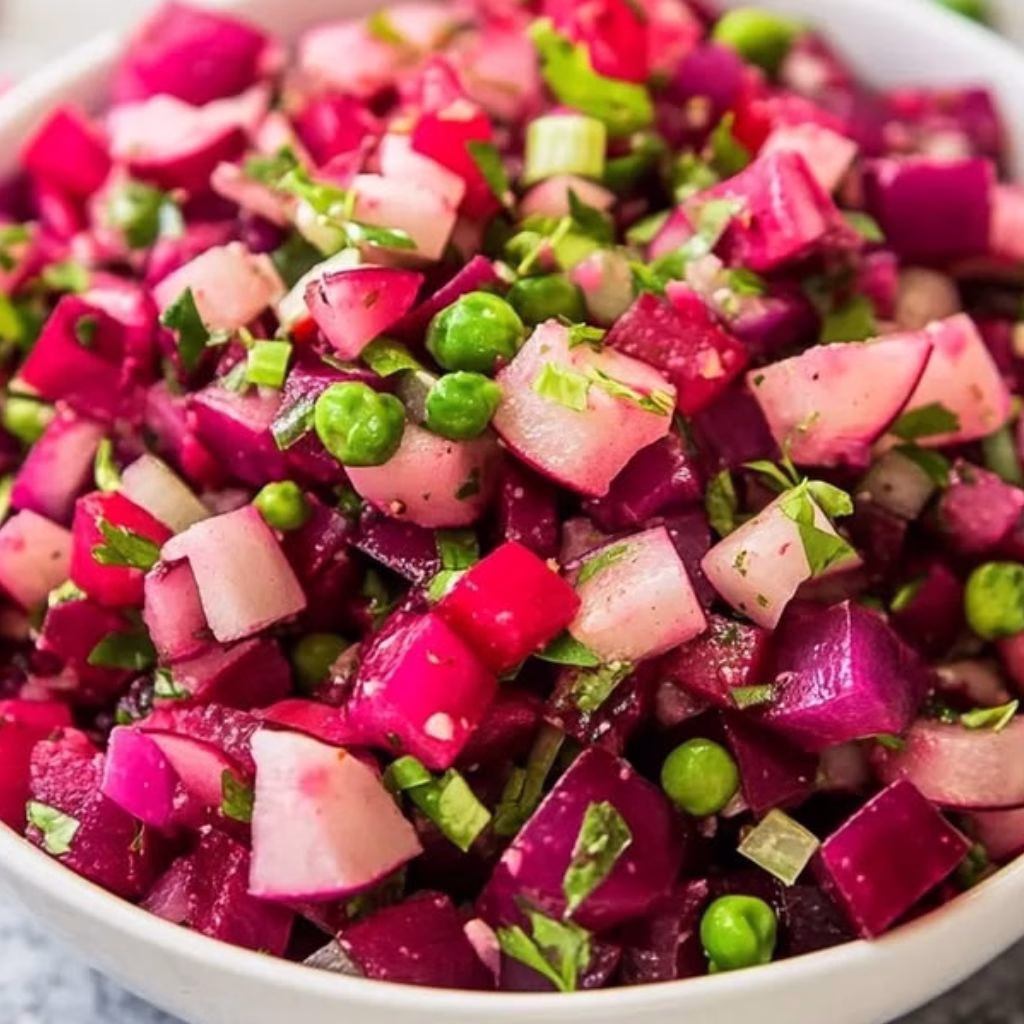 Crispy Tangy Russian Vinegret Salad Recipe