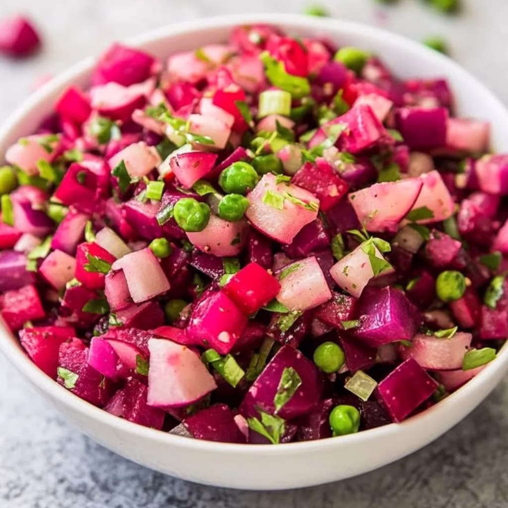Crispy Tangy Russian Vinegret Salad Recipe