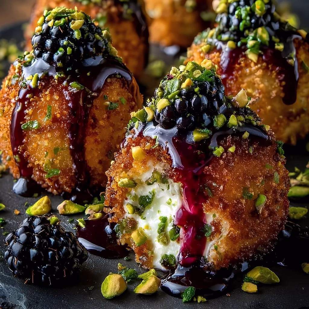 Blackberry Hot Honey Brie Bites Recipe