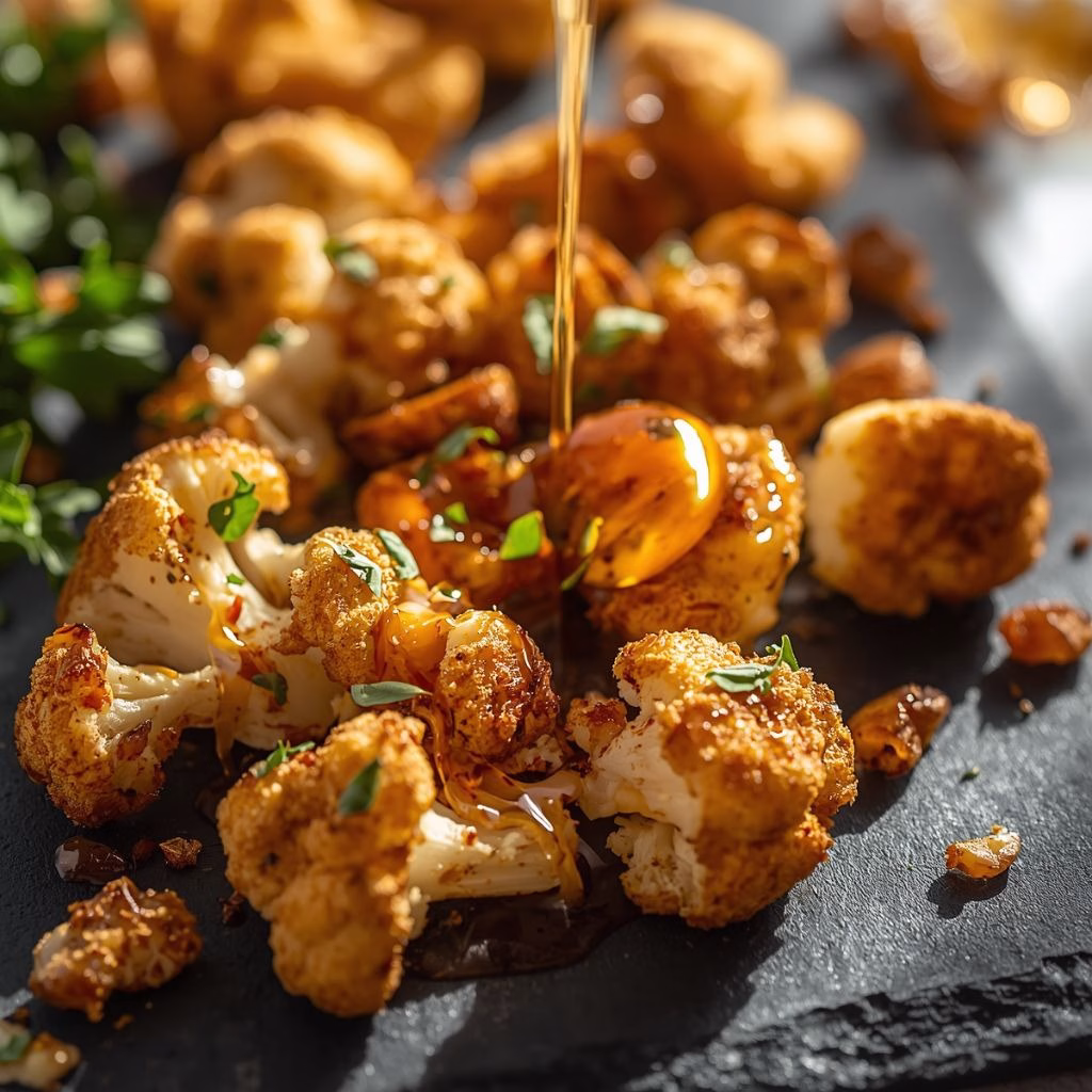 Honey Roasted Cauliflower with Halloumi Crunch Recipe