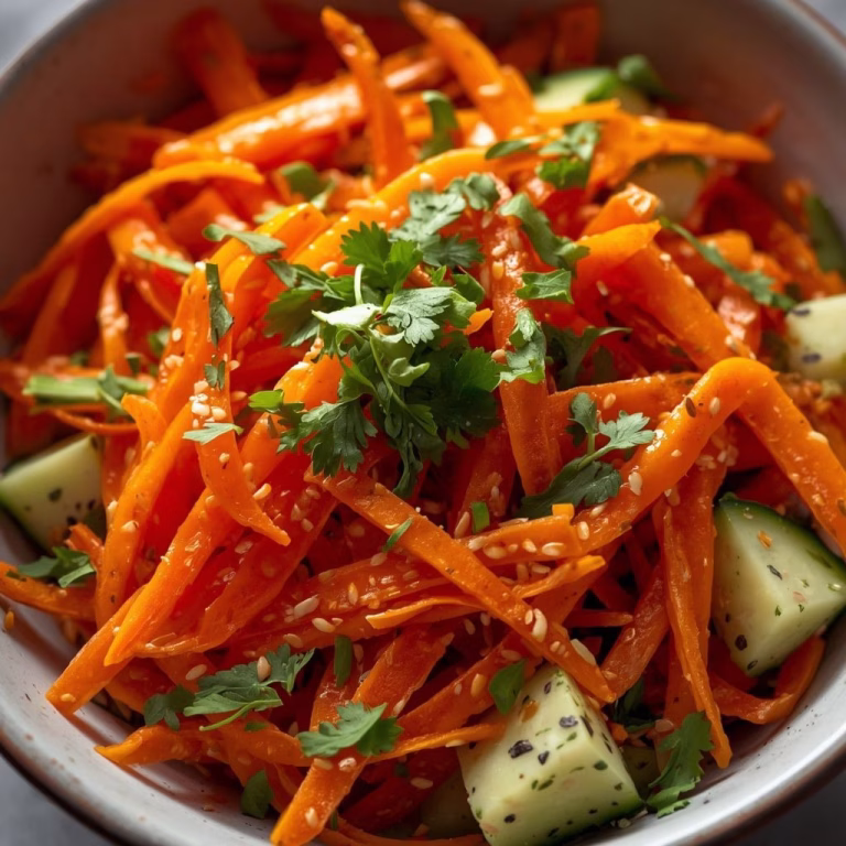 Asian Carrot & Cucumber Salad Recipe