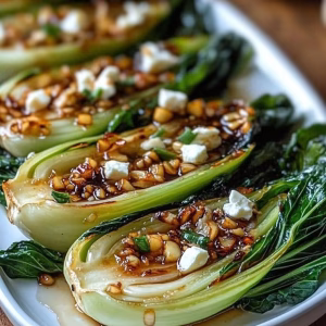 Caramelized Garlic Bok Choy with Feta Recipe