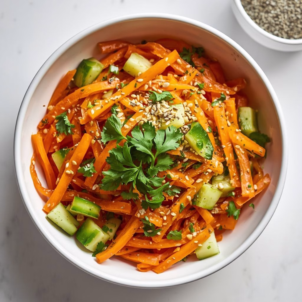 Asian Carrot & Cucumber Salad Recipe