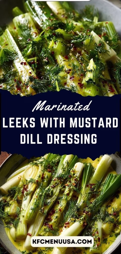 Marinated Leeks with Mustard Dill Dressing Recipe