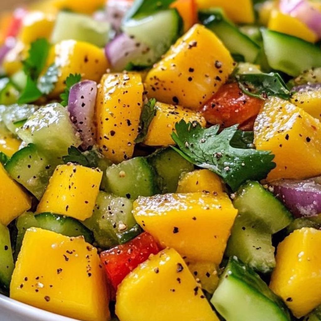 Fresh Mango Cucumber Summer Salad Recipe