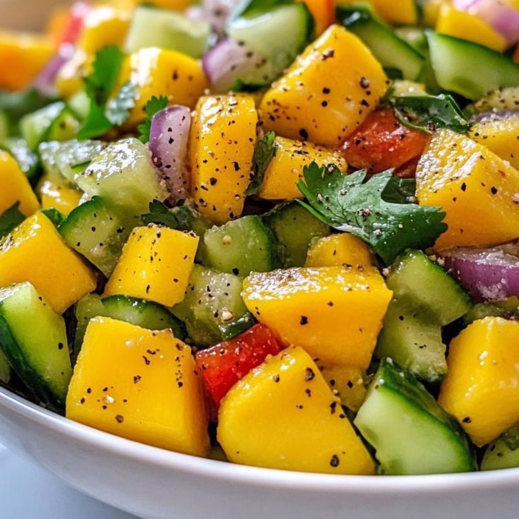 Fresh Mango Cucumber Summer Salad Recipe