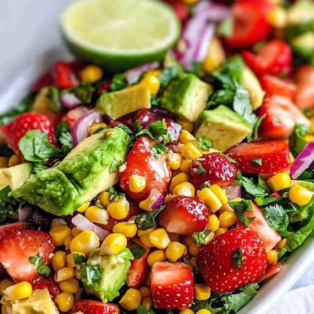 Summer Salad With Corn, Strawberries and Avocado Recipe