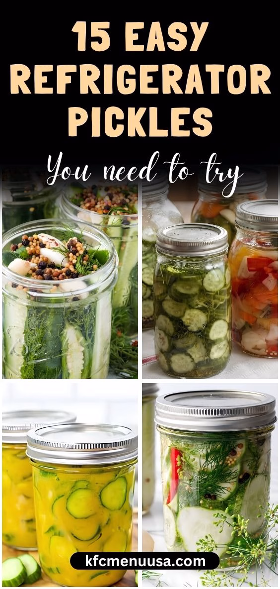 Easy Refrigerator Pickle Recipes